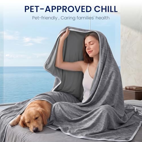 Topcee Queen Size Cooling Blanket for Hot Sleepers & Night Sweats