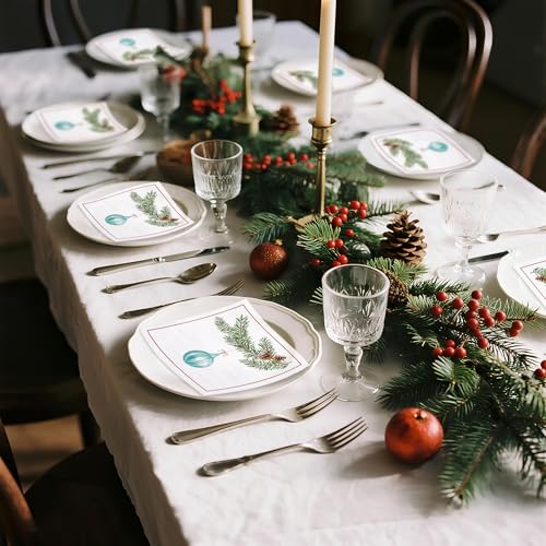 Wrapaholic 50 Pack Christmas Light Cocktail Napkins 5x5in 3-Ply