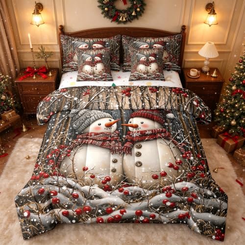 Feelyou Kids Christmas 7-Piece Twin Bedding Set for Boys & Girls, Multi 05
