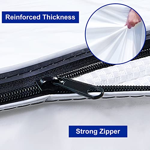 Twin Size Mattress Bag - 6 Mil Waterproof Zippered Cover for Moving