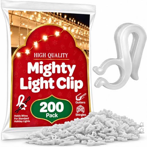 SEWANTA 200 Pack Christmas Light Clips Set - Gutter & Shingle Mounts, Model 1