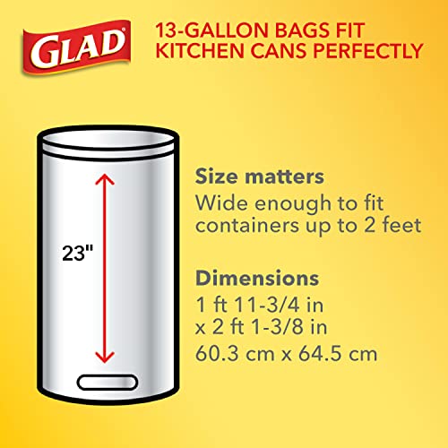 Unscented 13 Gallon Tall Kitchen Trash Bags - Quick-Tie Flaps, 68 Count