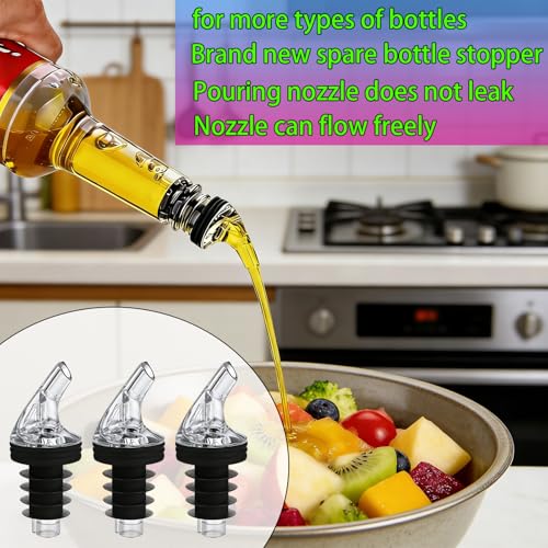 ziHenryDa Pour Spout for Torani Sugar-Free Syrup 25.4 Fl Oz Bottle - Black, Leak-Proof, 4-Piece Set with Caps