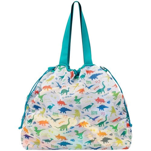 Extra Large Mesh Beach Toy Bag with Drawstring, Sand-Free Storage Tote