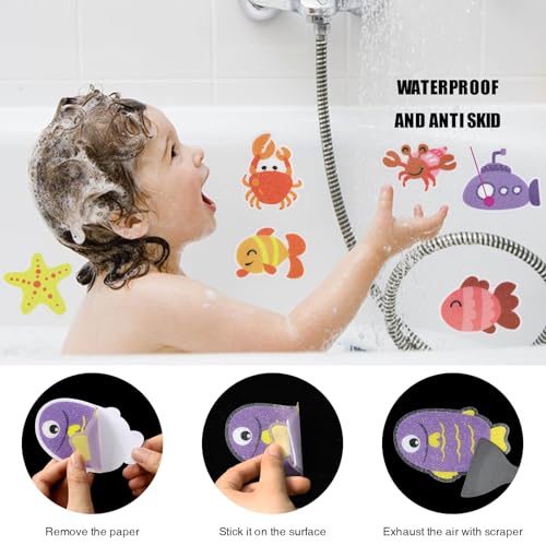 Secopad Non-Slip Bathtub Stickers for Kids - 20-Pack Anti-Slip Decals