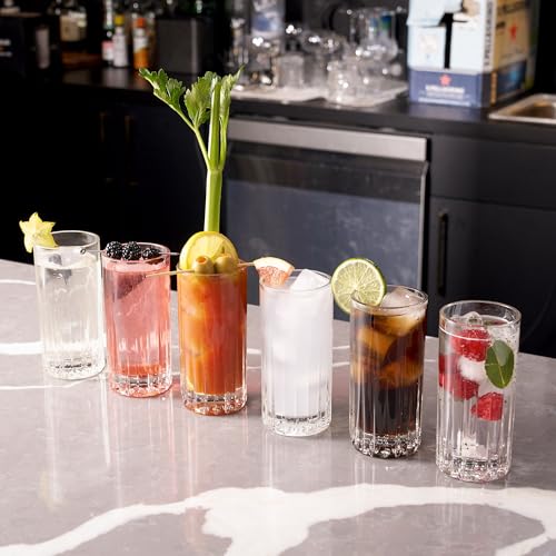 LEMONSODA 11.5oz Crystal Cut Old Fashioned Glass Set of 6 - Premium Lead-Free Rocks Glasses for Cocktails