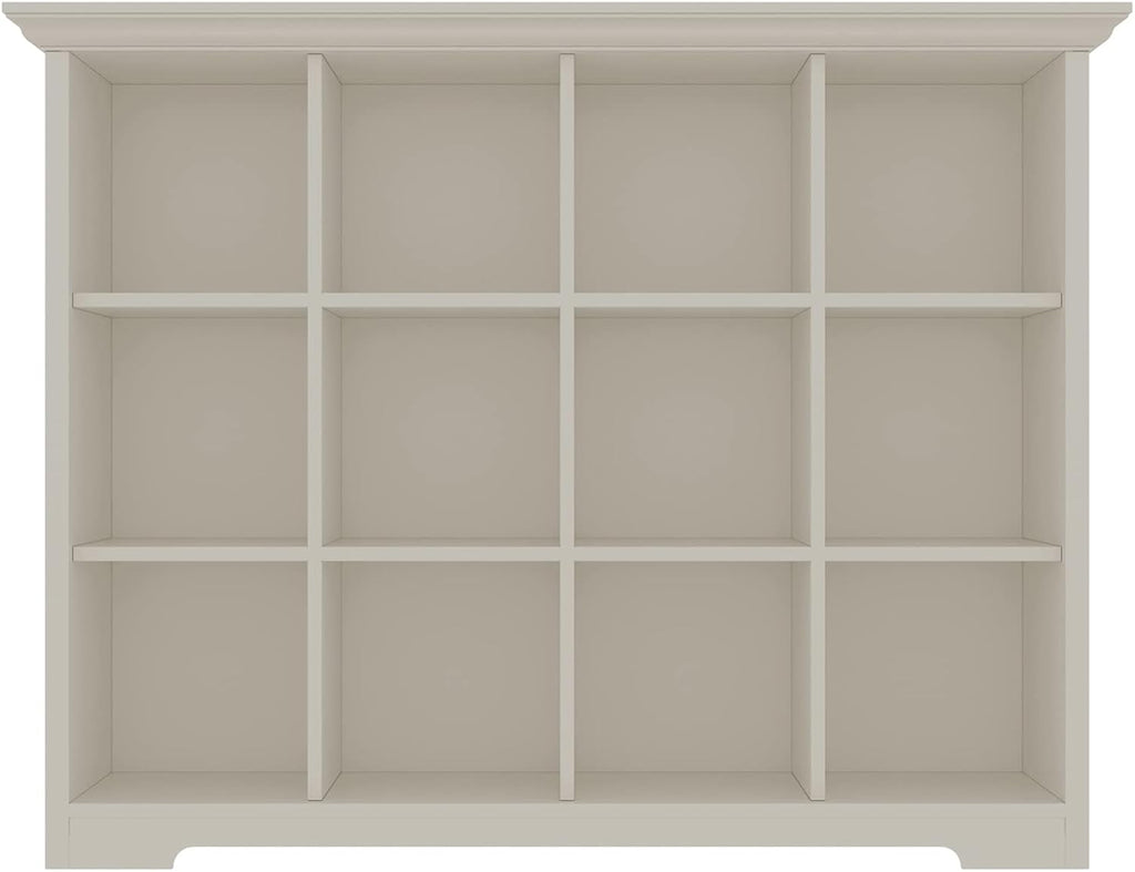 OSCHF Wooden Cube Bookcase - Modern 3-Tier Open Shelf Cabinet for Home & Office, Warm White