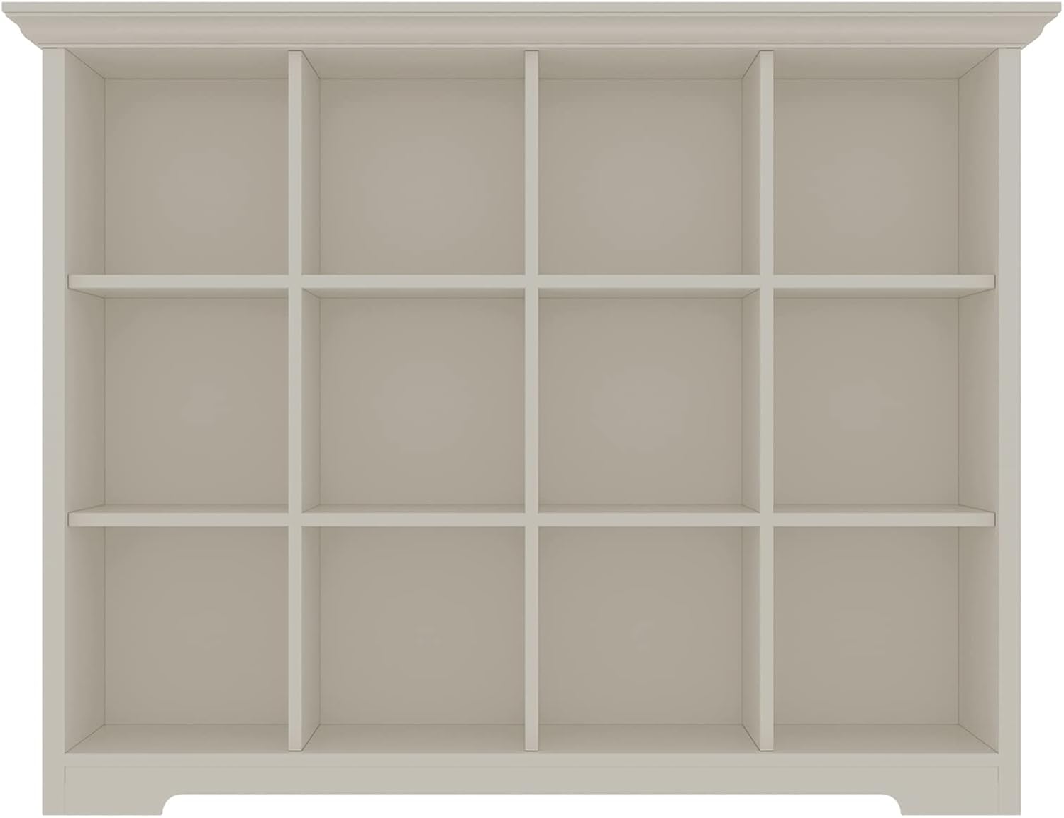 OSCHF Wooden Cube Bookcase - Modern 3-Tier Open Shelf Cabinet for Home & Office, Warm White