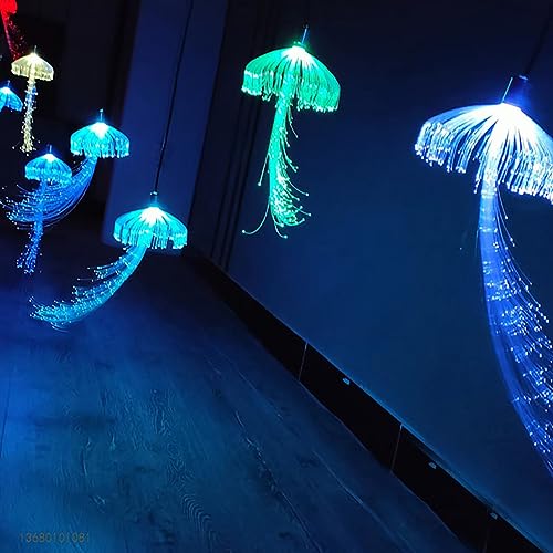 12V LED Fiber Optic Jellyfish Chandelier Outdoor Christmas Tree Decor Set of 10