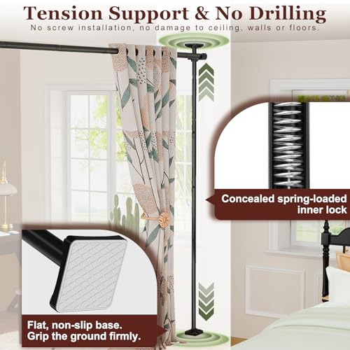 Goovilla Room Divider for Separation, 4-10ft(H) 28-114inch(W), Black