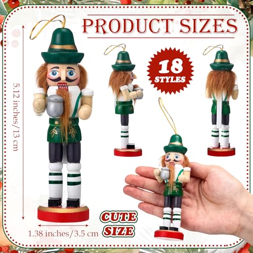 Liliful Christmas Nutcracker Ornament 18 Wooden Hanging Tree Decor,