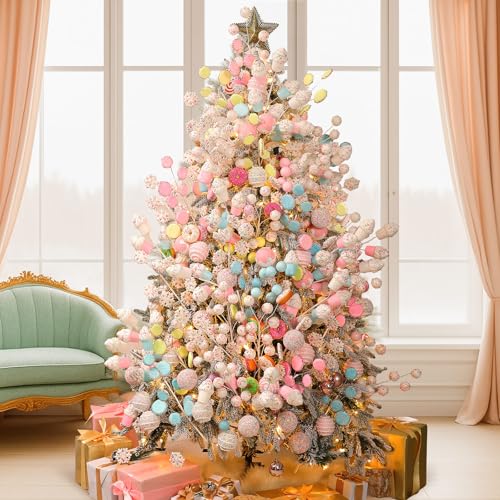 Vivid Style 12 Pcs Candy Land Christmas Tree Picks, 20-Inch Holiday Decor
