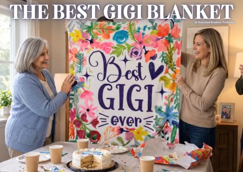 InnoBeta Gigi Gifts Flannel Throw Blanket 50x65 Inches for Grandma - Best Gigi Ever