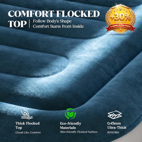 Queen Air Mattress with Built-In Pump - 18 Inch Raised Inflatable Bed