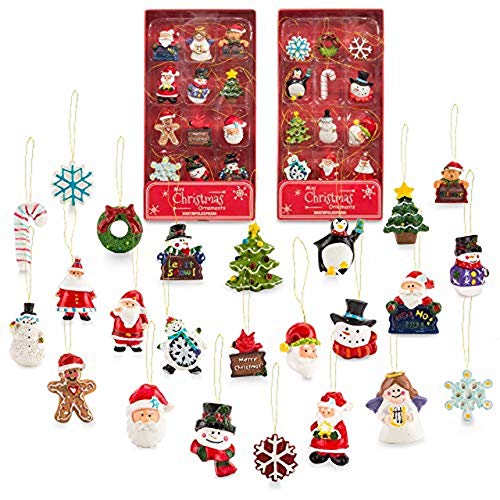 Kurt Adler Petite Treasures 24-Piece Miniature Ornaments Set (2 Assorted Boxes)