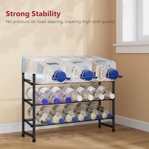 3-Tier Expandable Shoe Rack, Adjustable Metal Shoe Organizer for Closet