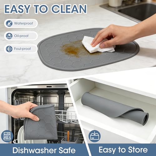 Heat Resistant Silicone Countertop Protector Mat for Glass Air Fryer