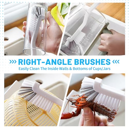 16-Piece Crevice & Track Cleaning Brush Set for Deep Scrubbing Gaps