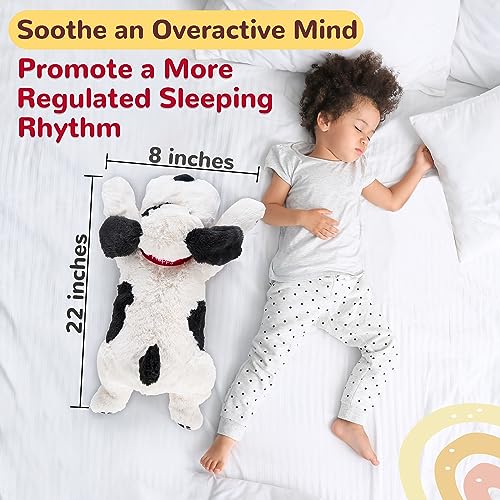 Weighted Stuffed Dog Plush Pillow - 22 Inch, 4.5lbs Soft Sensory Toy