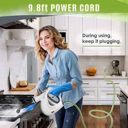 Phueut Pressurized Handheld Multi-Surface Natural Steam Cleaner with