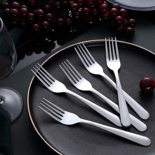 24-Piece Stainless Steel Dinner Forks Set, 7.1-Inch Mirror Polished Flatware