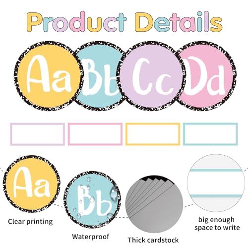 124-Piece Classroom Word Wall Bulletin Board Set with Alphabet Cutouts
