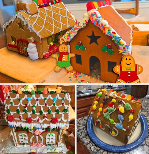 Gingerbread House Cookie Cutter Set - 3D 10-Piece Stainless Steel Kit