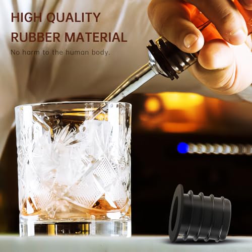 REUJIHXY 2Pcs Liquor Pourer Adapters 25mm/1inch for Large Bottles – Speed Pour Spouts for Alcohol, Wine, Olive Oil (Variation 2)