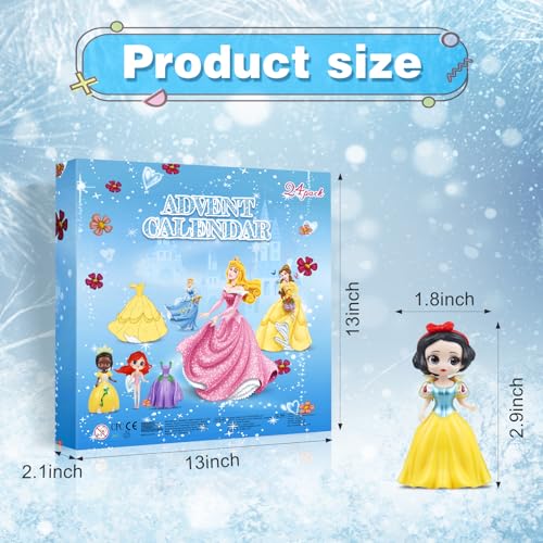 Princess Advent Calendar 24 Days Christmas Countdown Dress Up Toy Set
