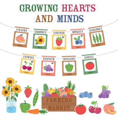 Farmers Market Bulletin Board Set - 50-Piece Classroom Decor