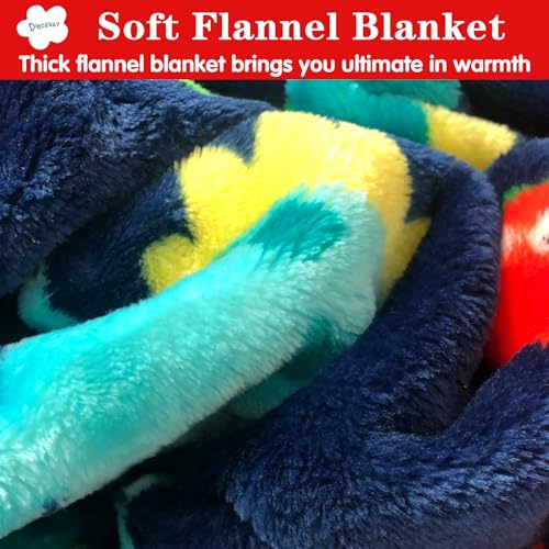 Plush Dinosaur Toddler Blanket – Soft Reversible Baby Blanket (30x40 In)