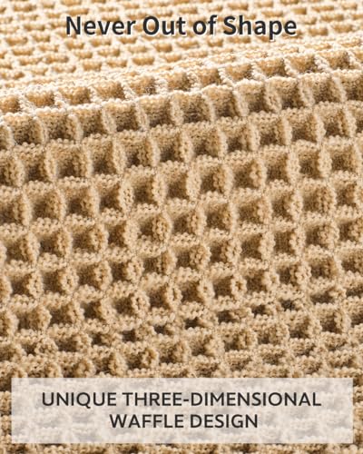 tchdio Waffle Bath Mat Non Slip Absorbent Bathroom Rug, 17" x 24" Brown