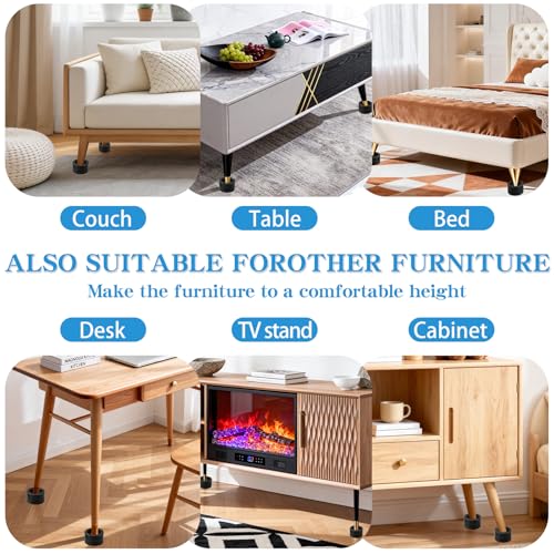 Adjustable Heavy Duty Bed Risers - Set of 4, Lift 2 Inches