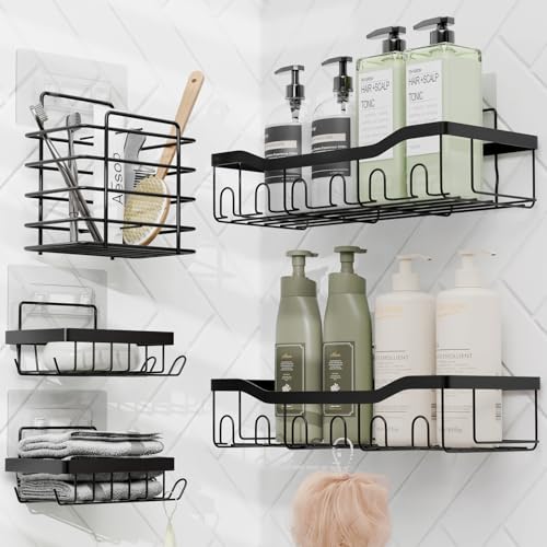 Clara Clark Christmas Bathroom Accessories Set - 11PC Complete Shower Caddy & Toilet Brush