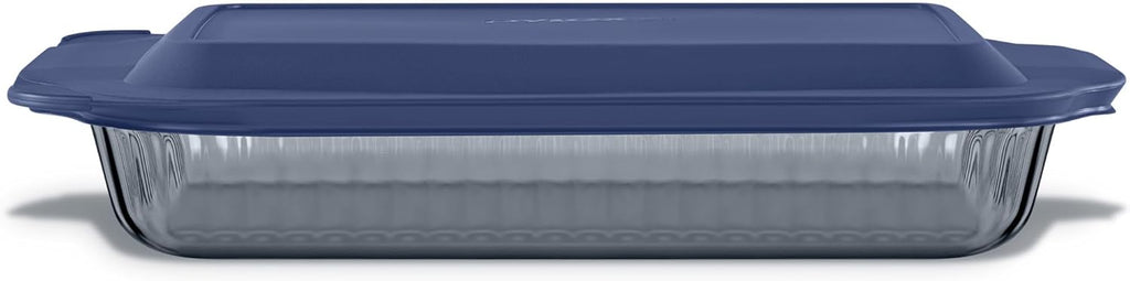 Pyrex Colors Tinted Glass Baking Dish - 9x13 Oblong Bakeware with BPA-Free Lid | Dishwasher & Microwave Safe