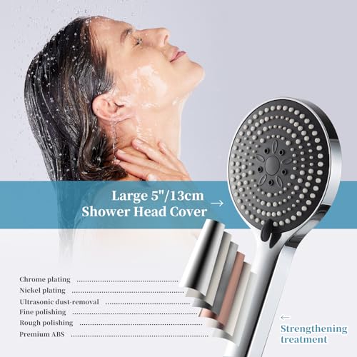 5-Inch High Pressure Handheld Shower Head, 6-Mode Adjustable Sprayer