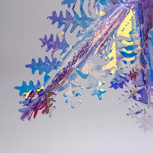 Blukey Iridescent Snowflake Hanging Decorations - 3pcs Christmas & Party Ornaments