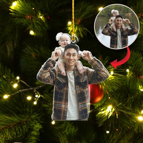 Custom Photo Christmas Ornament – Personalized Acrylic Picture Keepsake