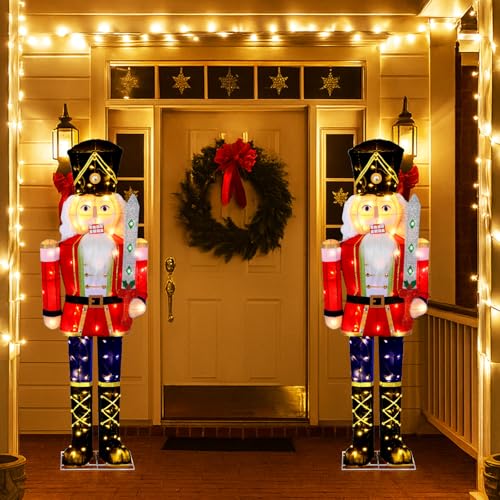Tangkula 5 ft Lighted Nutcracker Soldier with Glitter Sword – Variation 1