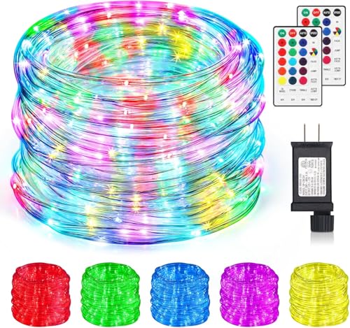 SURLED 99FT Outdoor Rope Lights with 300 LEDs, 16 Color-changing Modes, IP68 Waterproof, Remote Control