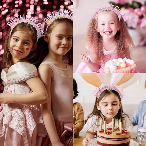 Birthday Girl Headband Crown for Women and Girls