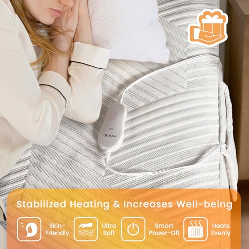 Electric Heated Mattress Pad Queen Size with Dual Control