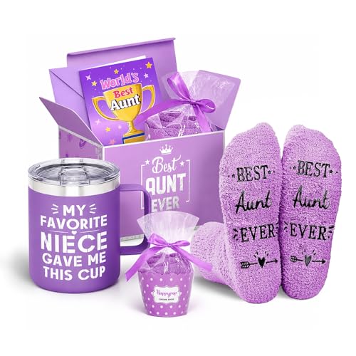 HAPPYPOP Grandma Mom Aunt Gift Set - Thoughtful Keepsake Gift for Women - Best Aunt Ever