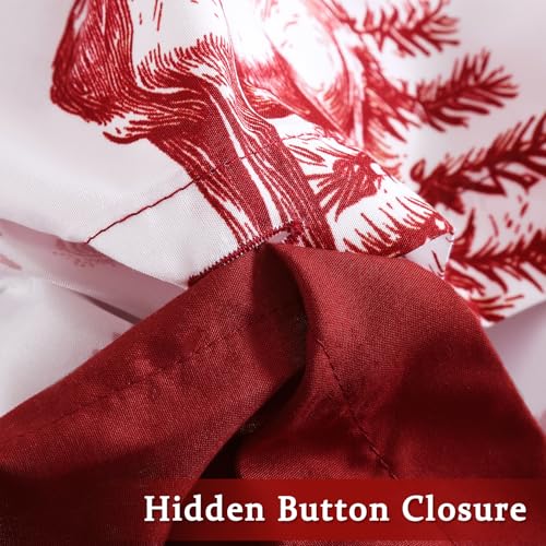 Christmas Duvet Cover King Size - Soft Microfiber Reversible Bedding