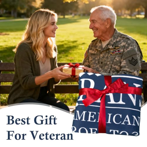 Veteran Gifts for Men Throw Blanket 60”x80” Veterans Day