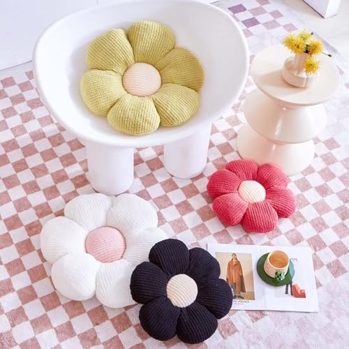 Flower Shaped Plush Pillow, Aesthetic Daisy Throw Cushion for Home Decor