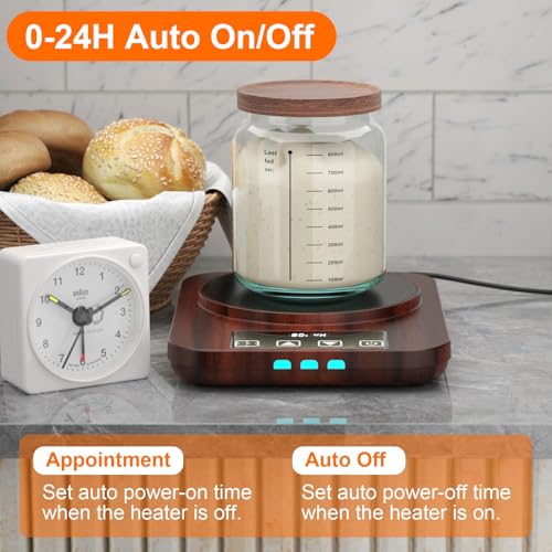 Sourdough Starter Warmer Mat with 24H Timer and 1°F Thermostat Control