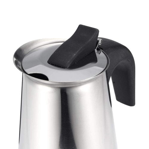 MINGBWUTANG 200/450ml Portable Espresso Coffee Maker Moka Pot Stainless Steel with Electric stove Filter Percolator Coffee Brewer Kettle Pot (450ml)