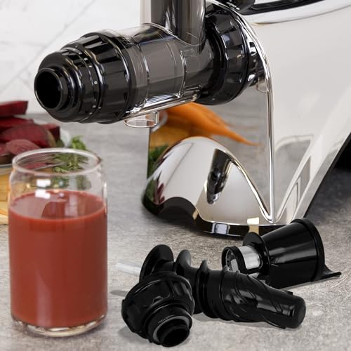 HSOKEW Set of 3 Juicer Replacement Parts for O Mega Models NC900HDS NC800HDS NC800HDR 8003-8006 - Conical Strainer, Augers & End Caps