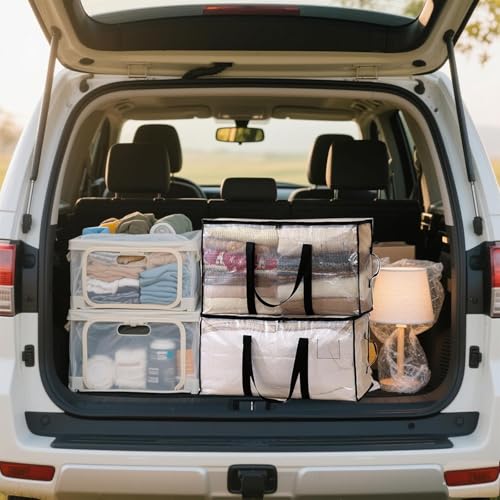 Extra Large Heavy Duty Moving Bags 8-Pack Waterproof Storage Totes